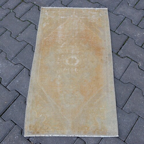 Faded Turkish Rug 2x3 | Muted Doormat Rug | Hand-Knotted shops Anatolian Rug