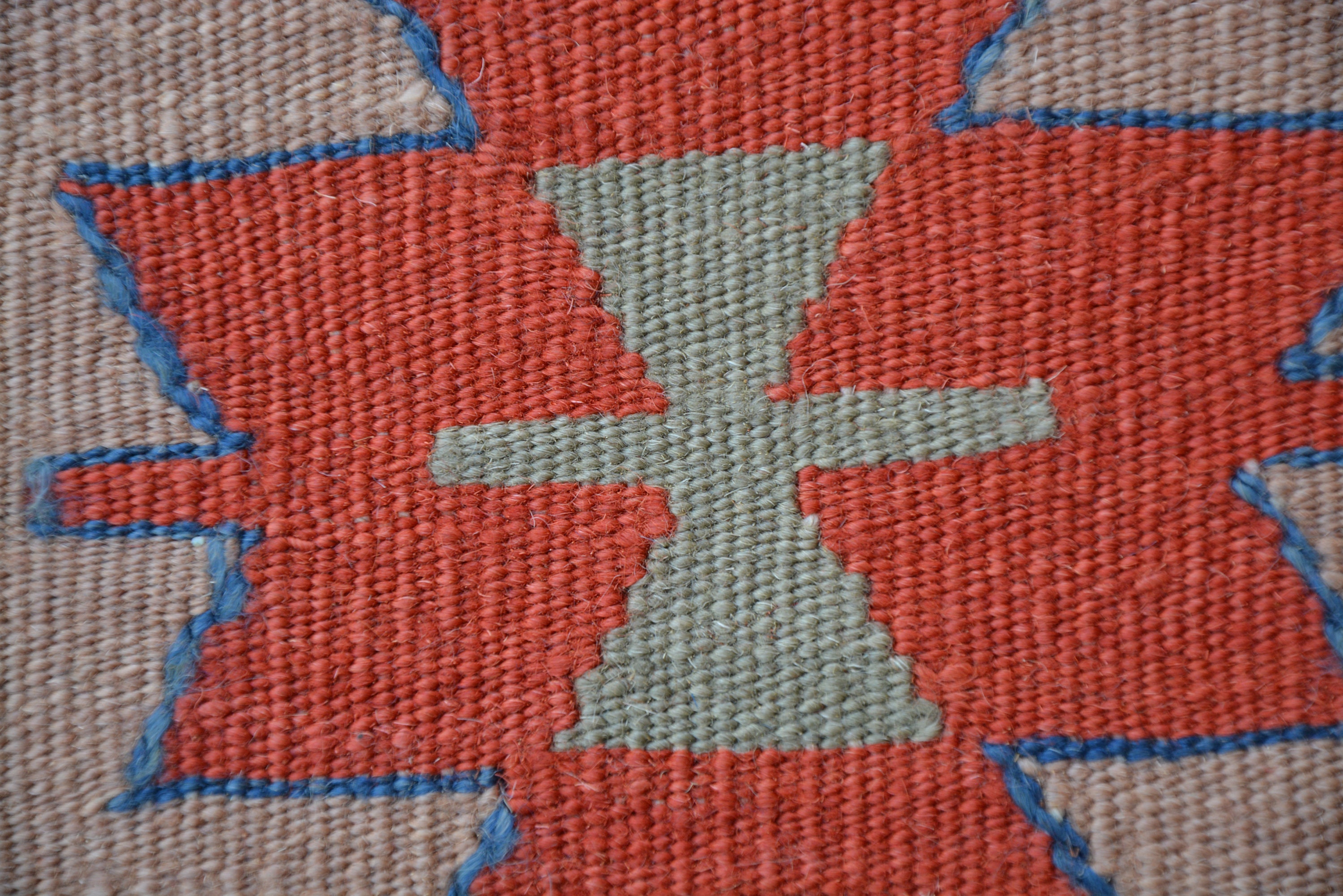 Blue Table Mat Rug 1' 4 x 1' 5 Turkish Etsy