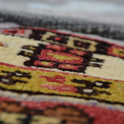 Turkish shops Doormat Rug 2x3 | 1940s Vintage Rug | Hand-Knotted Konya Rug