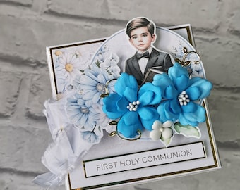 First Holy Communion personalised gift box for boy. Unique and luxury gift for First Holy Communion.