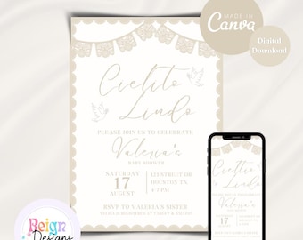 Cielito Lindo Baby Shower Gender Reveal Papel Picado Mexican