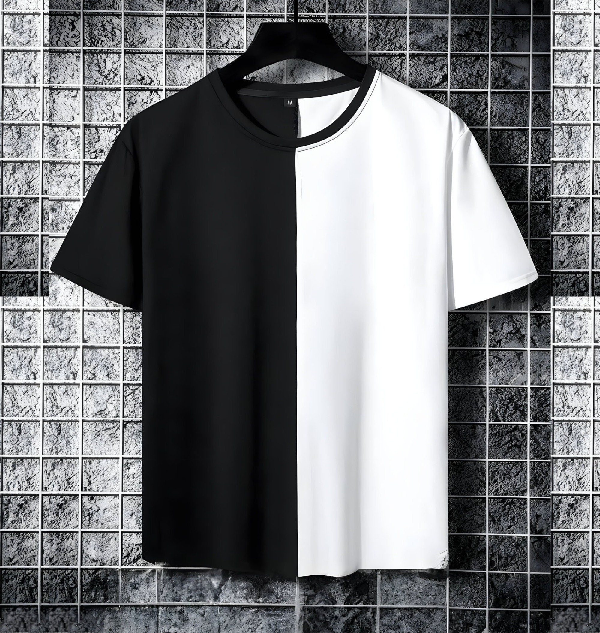 Half White and Half Black Unisex T Shirt - Trendy T Shirt Half White and Half Black Unisex T Shirt - Trendy T Shirt
