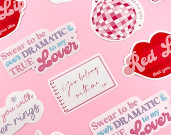 TS Valentine's Inspired Matt vinyl Stickers | Individual & Packs