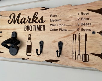 Personalised wall mount bottle opener, Gift for men, BBQ tools, father’s day gift, boyfriend gifts, bottle opener, home bar gift, mens