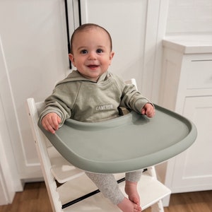 Full Coverage STOKKE Tripp Trapp High Chair Placemat - Silicone High Chair Placemat - Tripp Trapp Highchair Placemat - Tray Cover