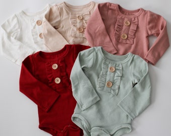 baby girl ribbed onesie