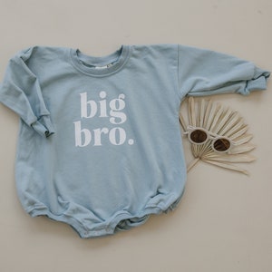 BIG BRO Graphic Oversized Sweatshirt Romper or Crewneck Sweatshirt - Bubble Romper - Baby Boy Clothes - Big Brother Sweatshirt Shirt Outfit-