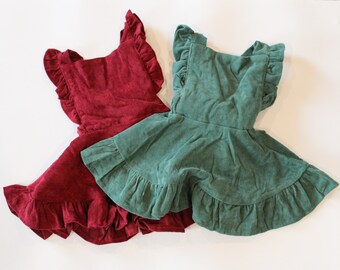 burgundy baby dress