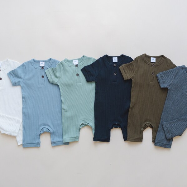 Ribbed Baby Romper Etsy