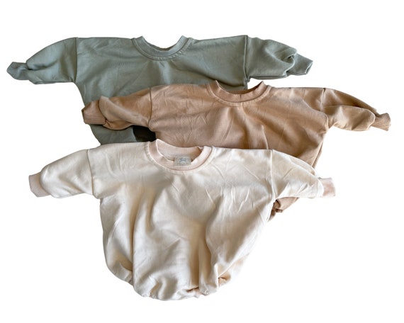 sweatshirt bubble romper baby