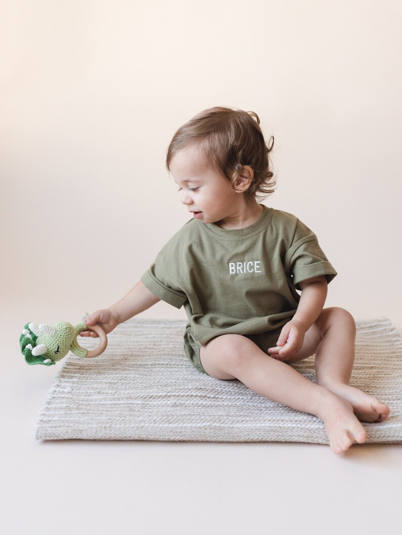 Embroidered Baby Oversized Tshirt Romper Shortsleeved Etsy