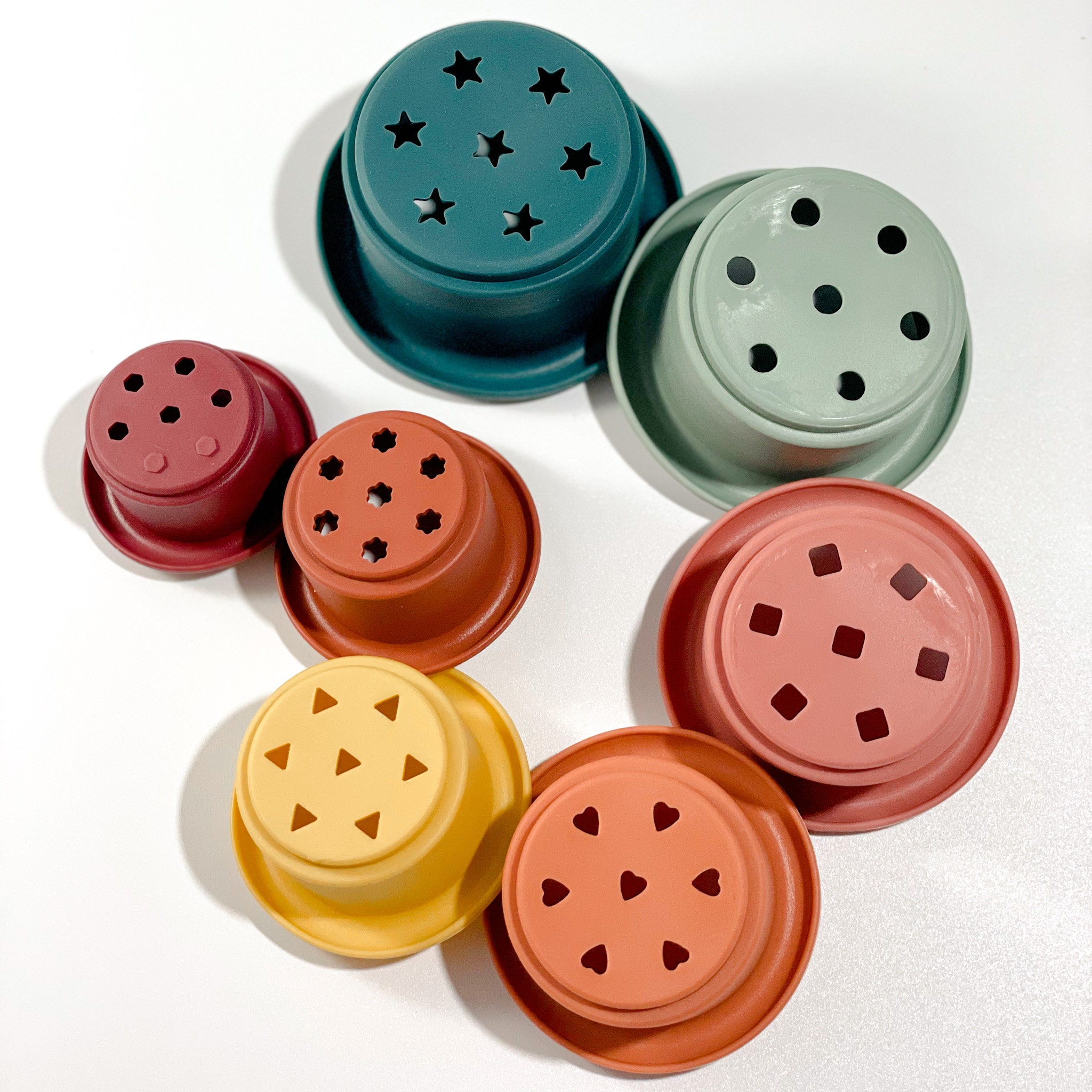 Silicone Stacking Cups Silicone Stacker Toy Stacking Toy Etsy