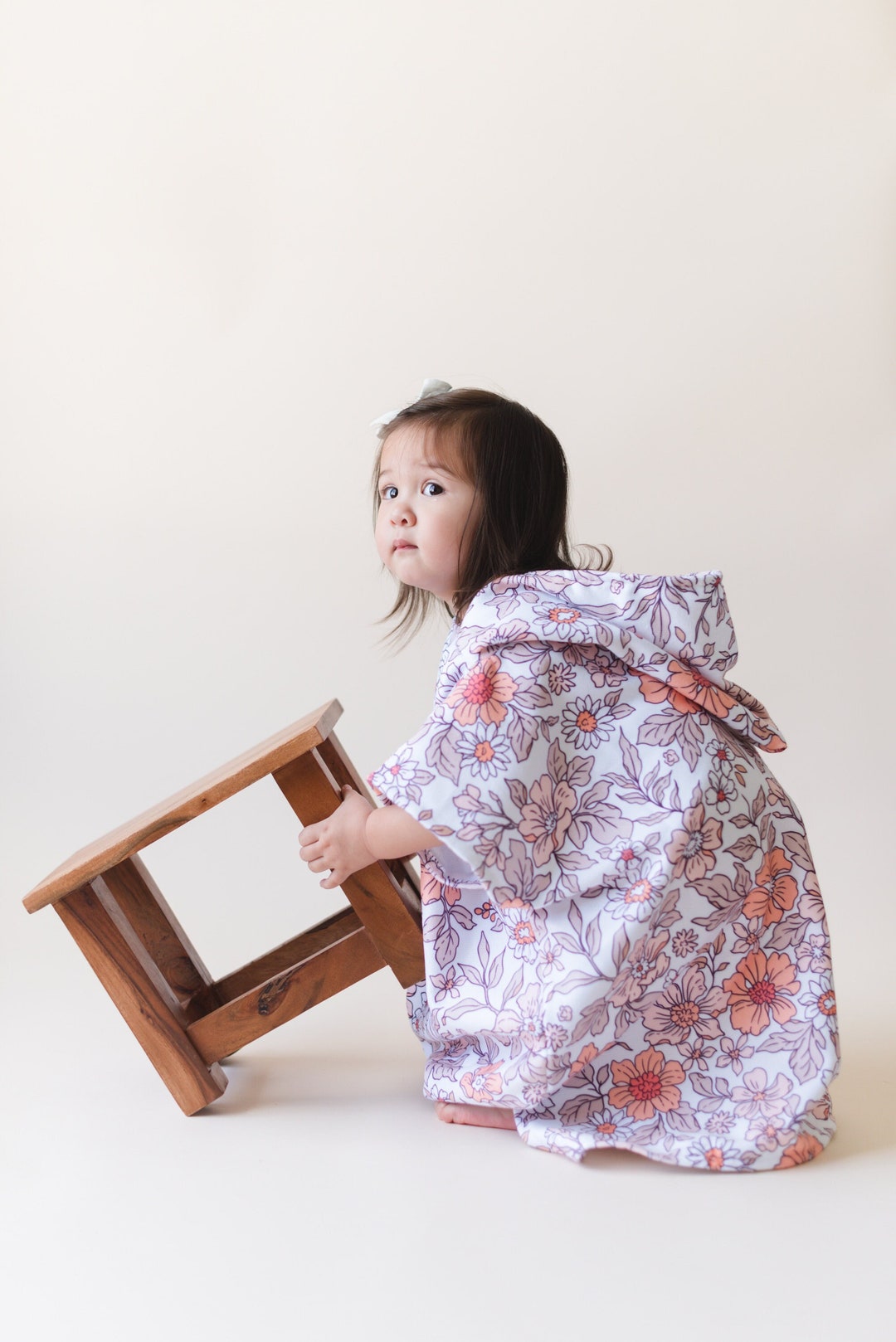 Boho Floral Kids Beach Towel Poncho Baby Toddler Girls Etsy