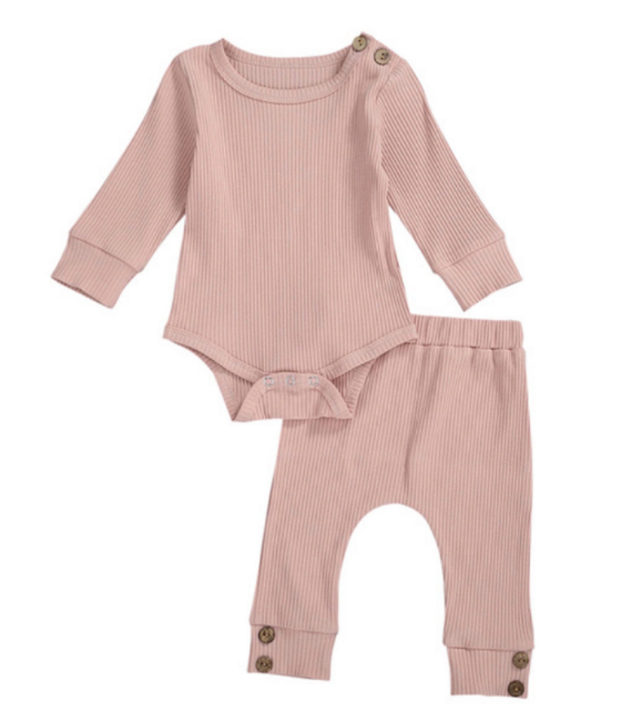 Ribbed Baby Outfit Set Neutral Baby Clothes Ribbed Shirt & Etsy