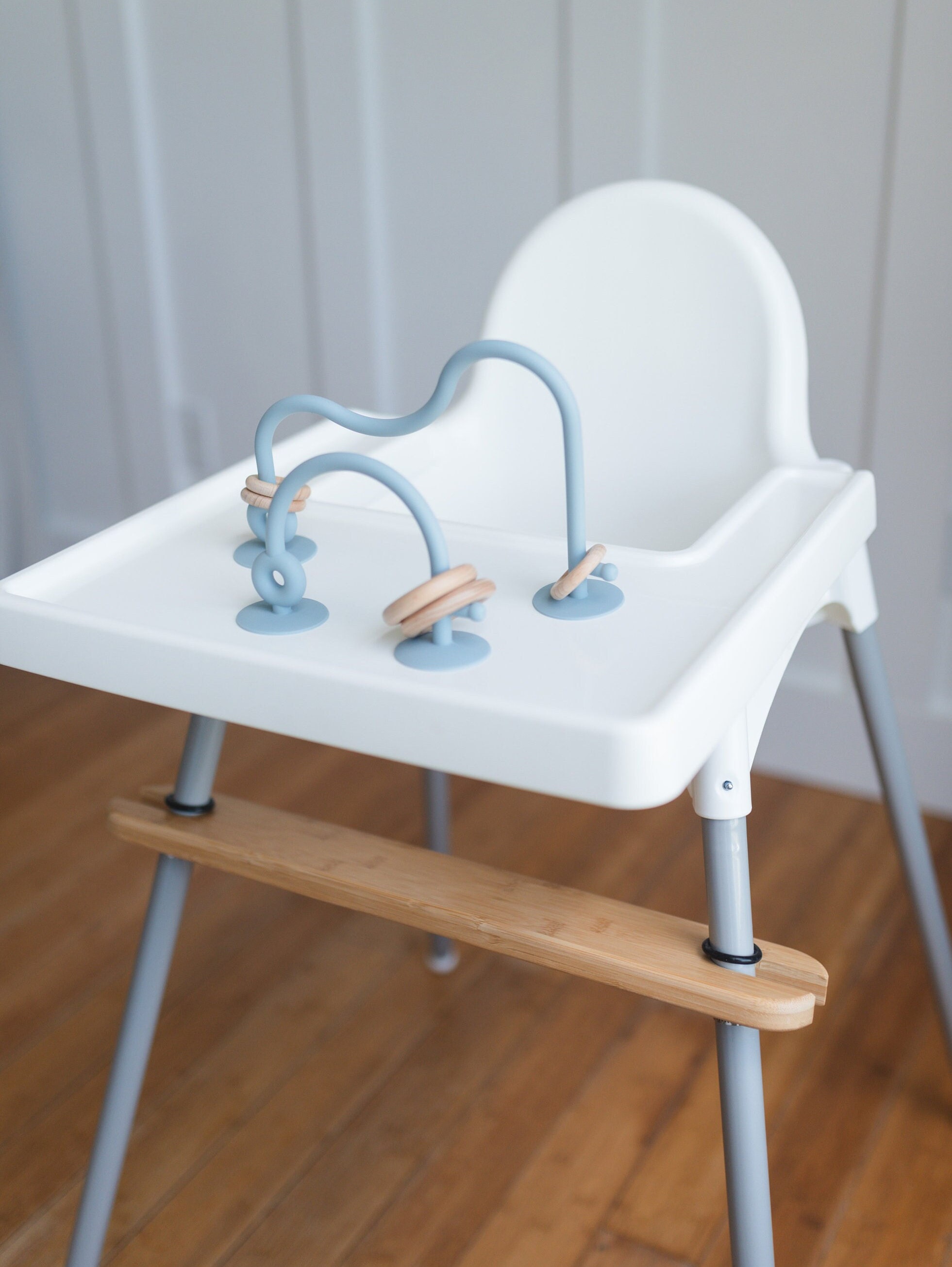 Jouet de chaise haute pour bébé-jouet de chaise haute à succion en Silicone  et en bois pour bébés