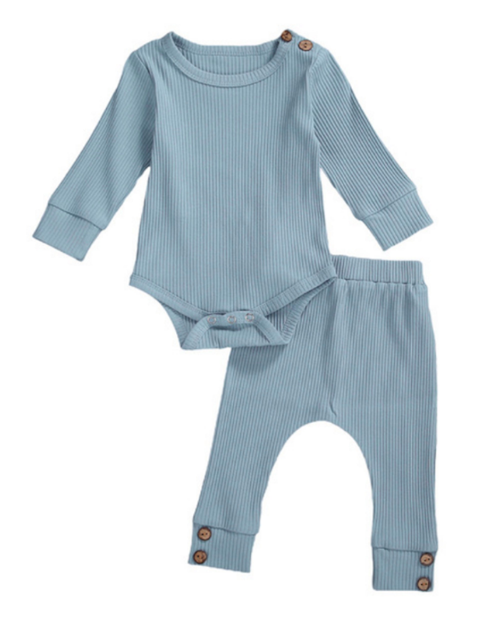 Ribbed Baby Outfit Set Neutral Baby Clothes Ribbed Shirt & Etsy