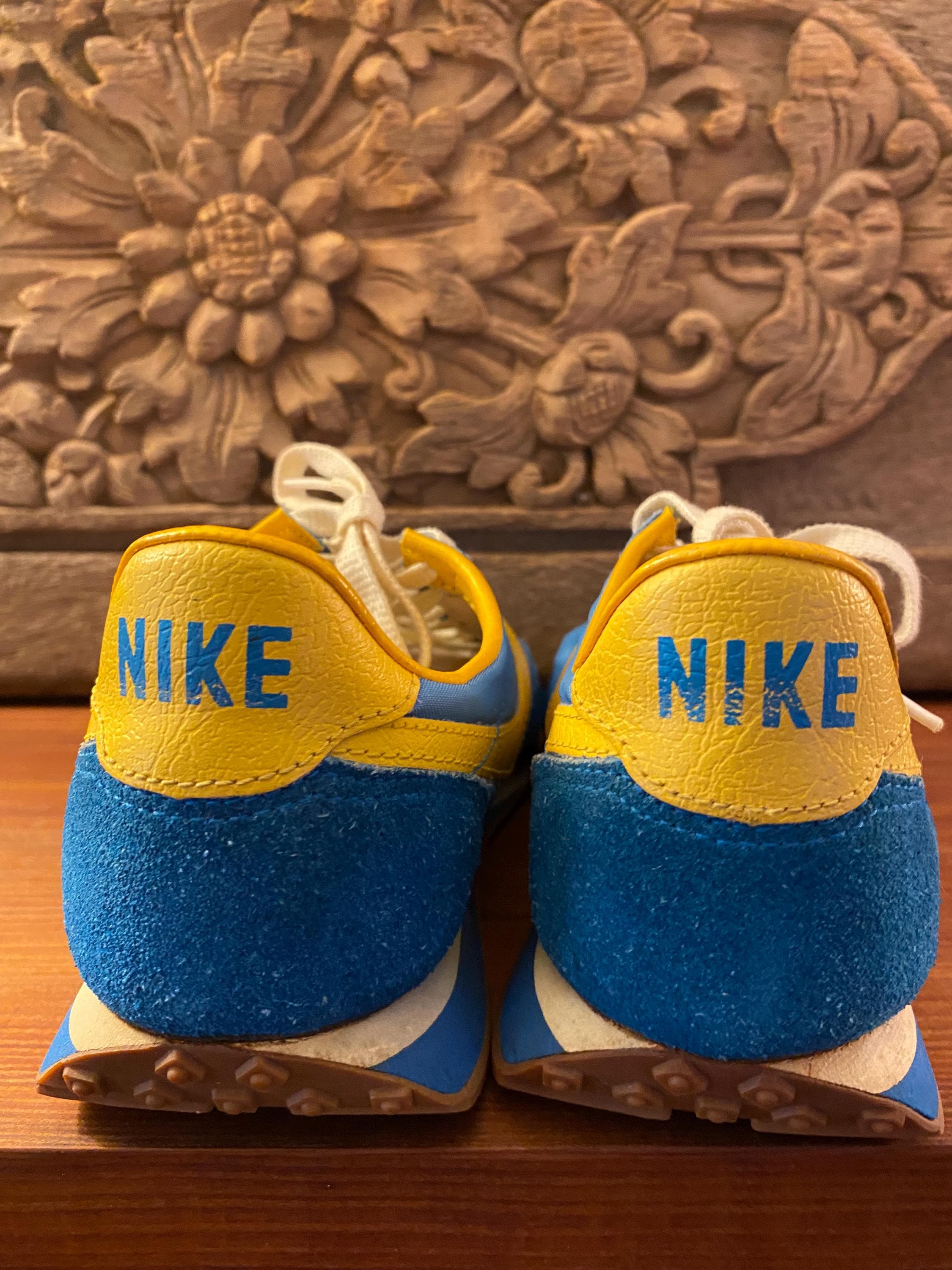 nike blue and yellow shoes