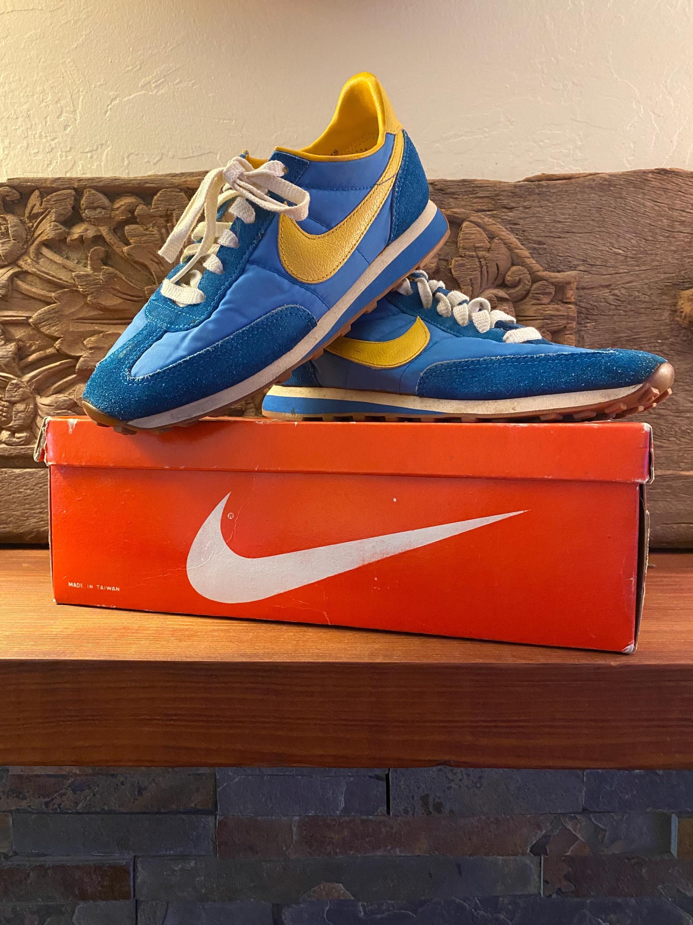 Nike Blue Yellow 1970s Nike Running Shoes 70s Running Shoes