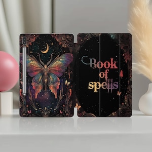 Magic Book of Spells Cover voor Samsung Tablet S11 Ultra S10 Plus FE A11 S9 + S7 S5e S4 Galaxy tab 8 inch S6 Lite Butterfly Mystical Witchy