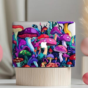 Mystic Mushrooms Witchy laptop case Trippy Mac Book 16 M4 MacBook Air 13 cover Psychedelic M2 M1 14 2022 Retina 16 Mac Book 2020 case Purple