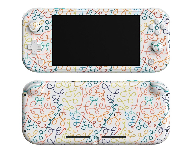 doodle drawing nintendo switch lite abstract print vinyl decal etsy canada