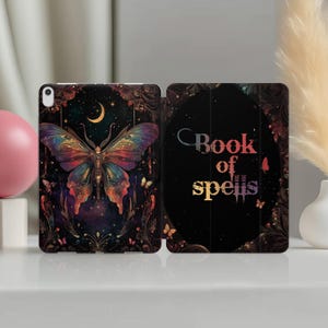 Magic Book of Spells Mini 6 5 4 3 Air 5 Cover Celestial Butterfly Pro 13 12.9 11 2024 Case Mystical Moth iPad Case 10.2 10.5 10.9 Witchcraft