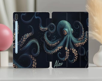 Octopus Case for Samsung S10 FE Tablet Cover S11 Ultra A11 + Galaxy tab 2025 Custom A7 S3 S2 9.7 S9 Plus S8 S6 lite S5e Name Personalized