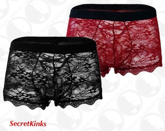 Herren Lace Unterwäsche Boxershorts