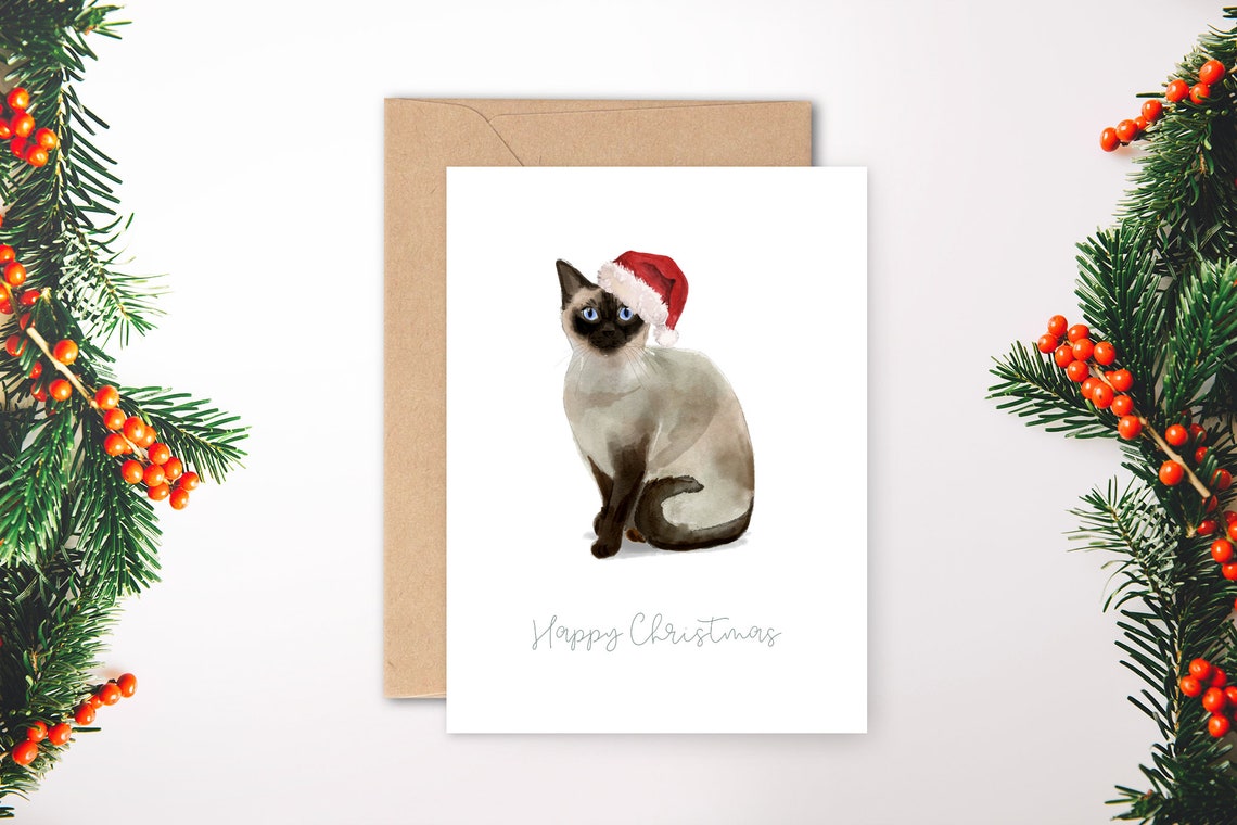 Siamese Cat Christmas Cards 