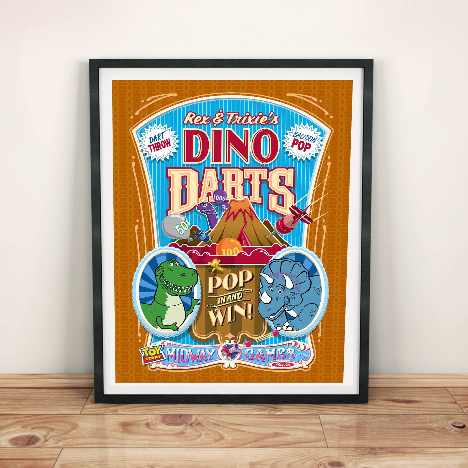Toy Story Dino Darts Poster: Kids Room Wall Art - Etsy