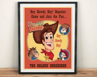 Woody's Roundup Poster: Kids Room Decor Art - Etsy