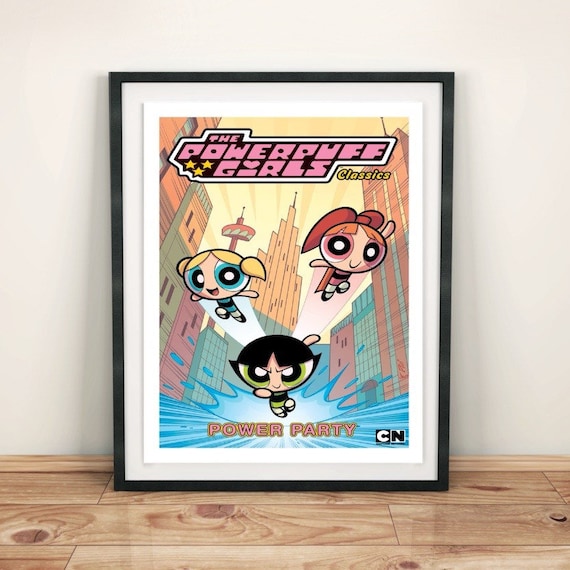 Powerpuff Girls Poster: Kids Room Cartoon Art Decor - Etsy