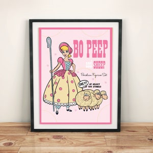 Bo Peep Woody Buzz Lightyear Movie Poster Wall Art Wall Decor Art Decor Kids Room Decor Home Decor