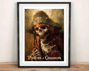 Pirates of the Caribbean Disneyland Ride Poster