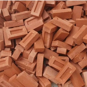 100 ladrillos de ferrocarril para juegos de guerra en miniatura para casas de muñecas a escala 1:12