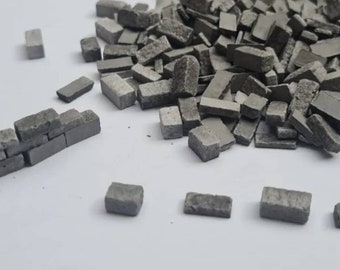 1:35th Scale Diorama Building War Gaming 275 Grey Stone Wall Blocks Bricks
