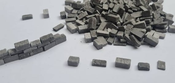 1:35th Scale Diorama Building War Gaming 150 Grey Stone Wall Blocks Bricks