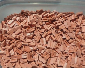 1200 1:24th Scale Reclaimed Style Miniature Dolls House War Gaming Model Railway Bricks