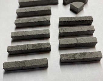 Diorama building accessories, 1:24th scale Curbstones x28