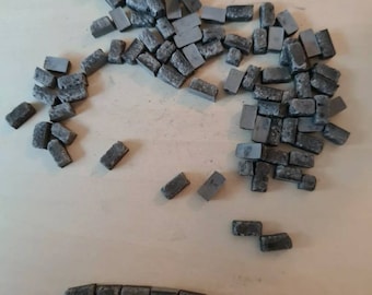 640 Grey 1:24th Scale Miniature Dolls House War Gaming Model Railway Cobblestones