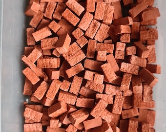 1:35 Scale Diorama Building War Gaming 500 Red Stone Blocks Bricks 12mm Long 6mm Wide x 6mm Tall