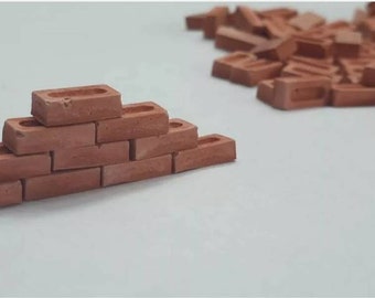 Doll House DIY 1.24Scale Dolls House Miniature 24th Scale Red Brick Wall Paper 