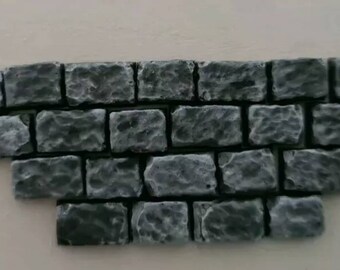 160 Grey 1:35th Scale Miniature Dolls House War Gaming Model Railway Cobblestones