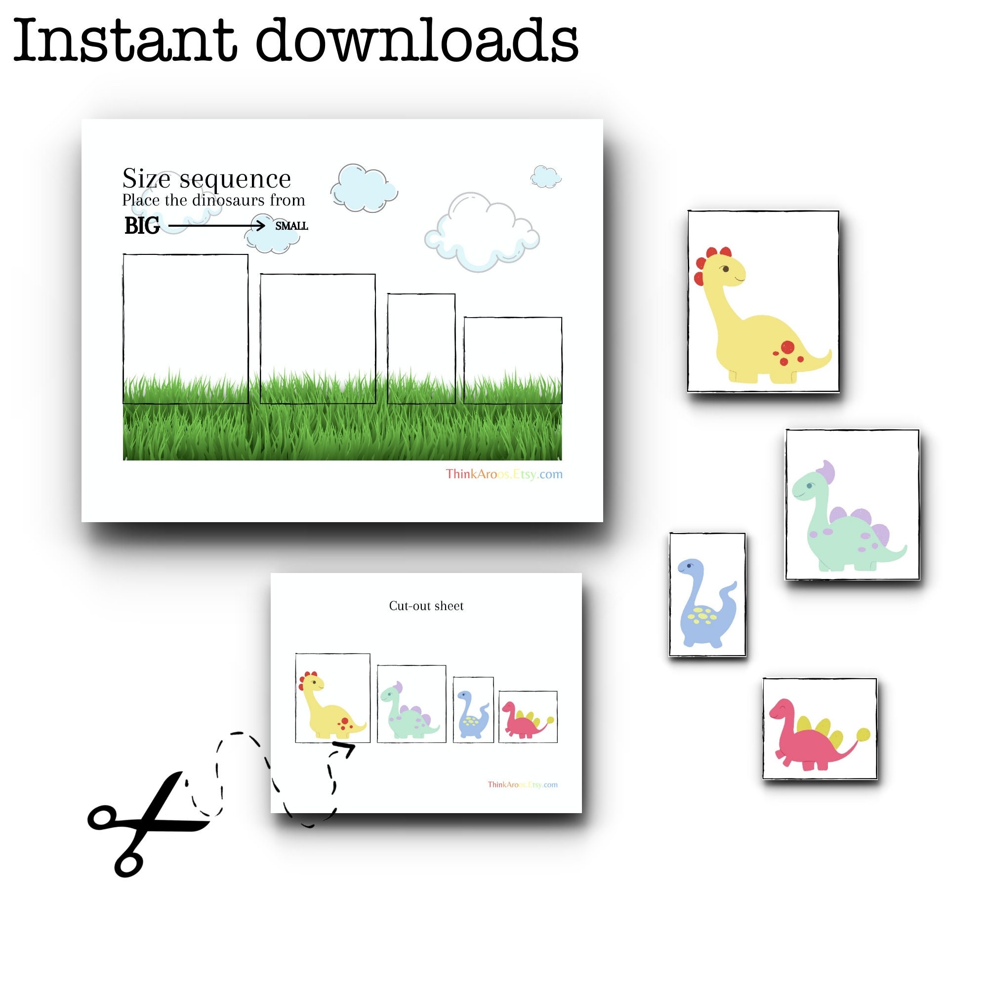 Size Sequence Matching Activity for Toddlers ages 1-3 PDF | Etsy