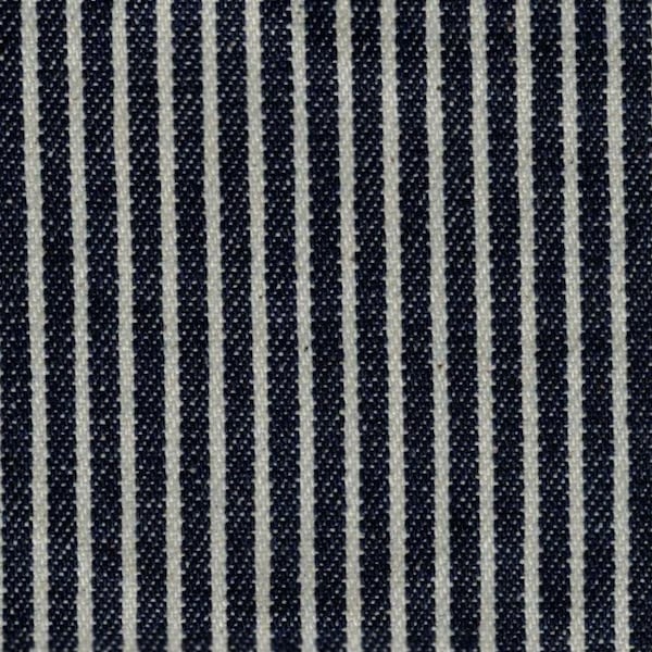 100% Cotton 8oz Railroad Stripe Denim Fabric 57/58"