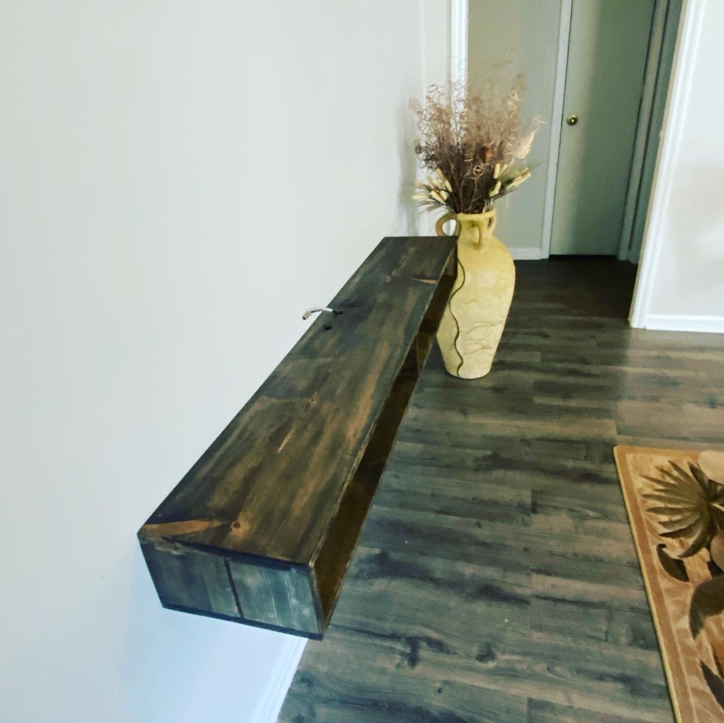 Estante flotante construido a medida de madera maciza. Nogal | Etsy