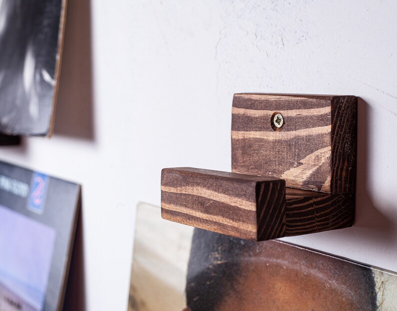 Play Now Wood Shelf Record Display Wall Mounted Vinyl Etsy