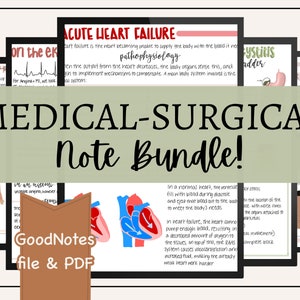 Complete Med-Surge Nursing Bundle // Digital Download // Goodnotes Files & PDFs