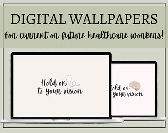 Salvapantallas motivacional para trabajadores de la salud // Descarga digital // PNG