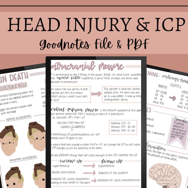 ICP Nursing Notes // Digital Download // GoodNotes File & PDF